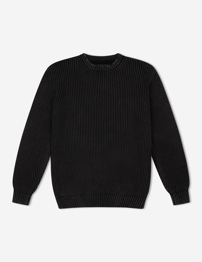 Mr Simple Fisher Knit Jumper - Black