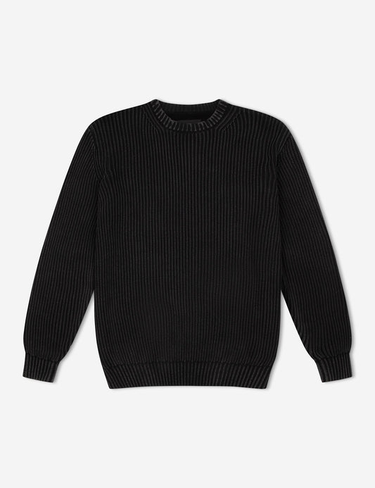 Mr Simple Fisher Knit Jumper - Black