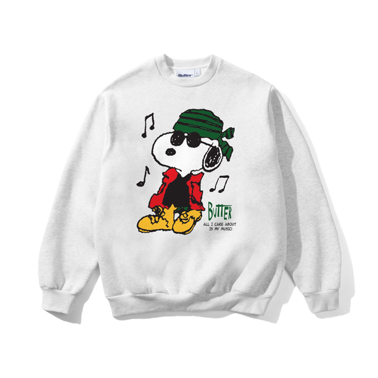 Butter Goods Music Crewneck Ash