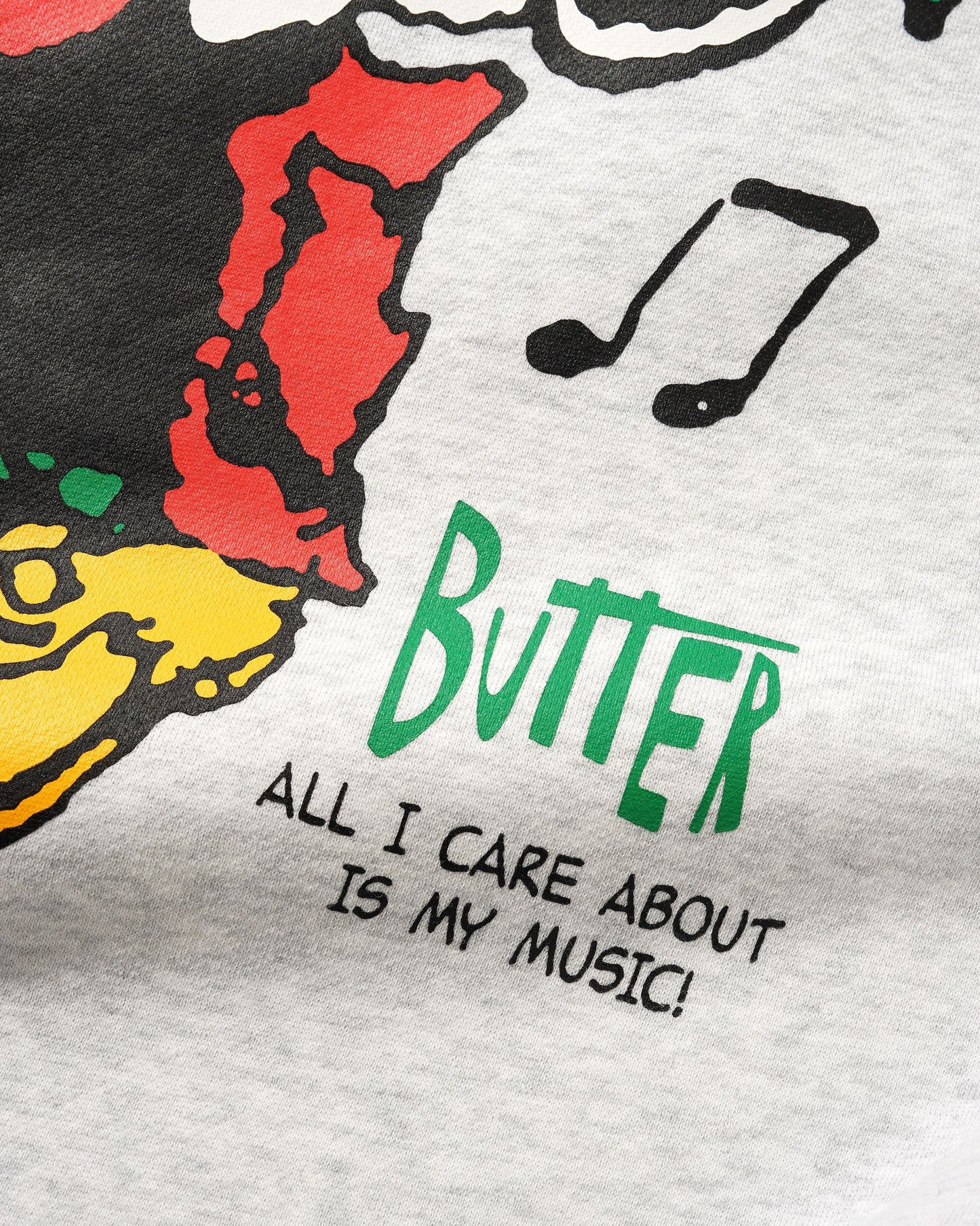Butter Goods Music Crewneck Ash