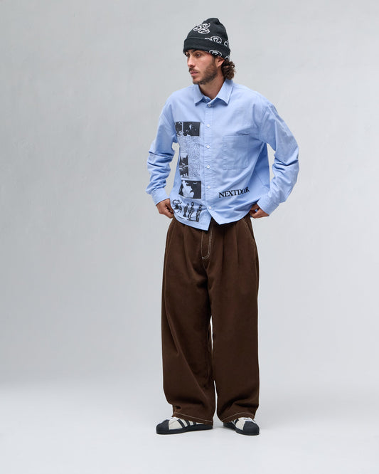 Next door Originals Sona Pleated Pants - Brown