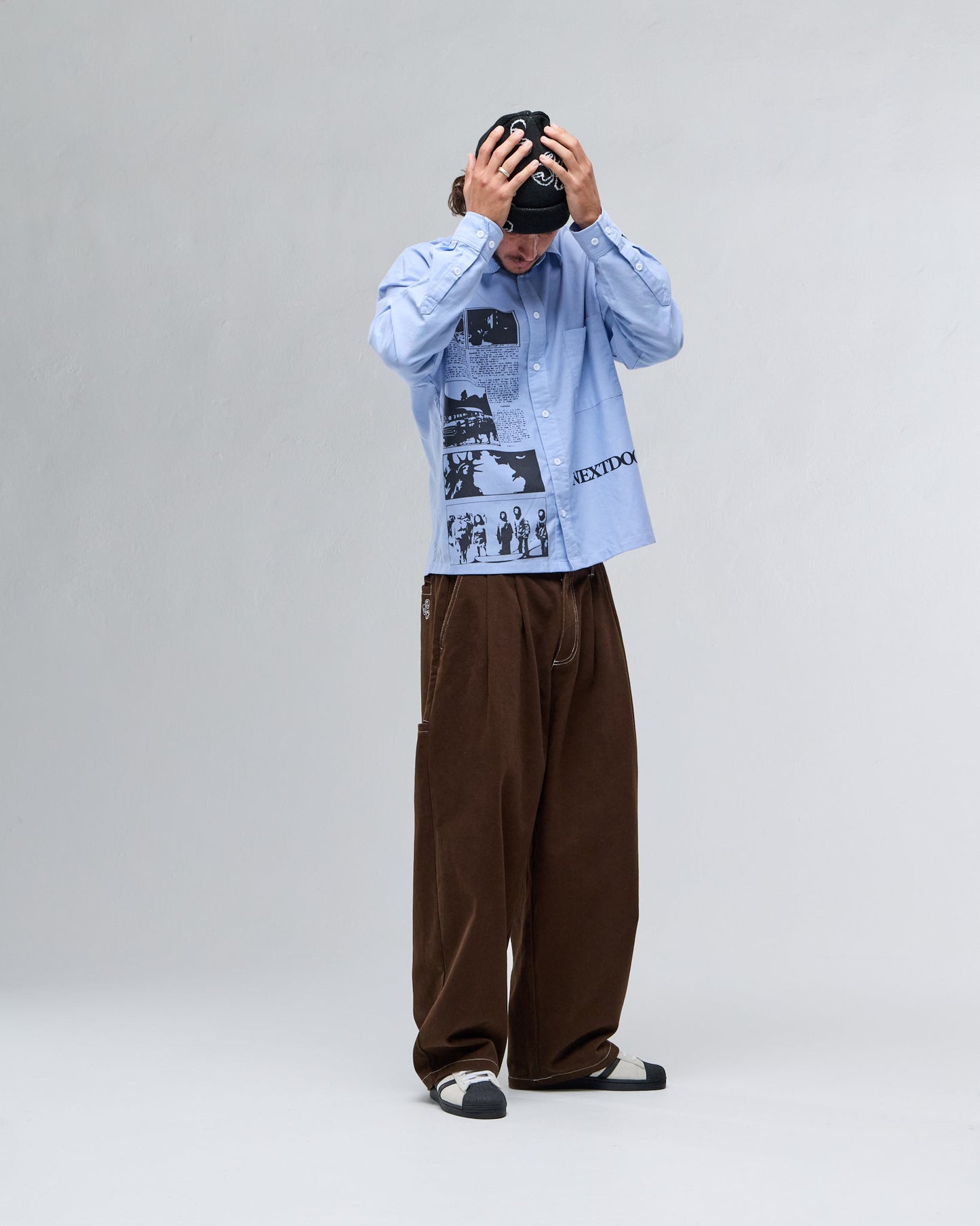 Next door Originals Sona Pleated Pants - Brown