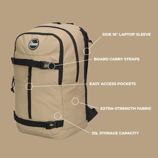 Penny Skateboards Everywhere Backpack Beige