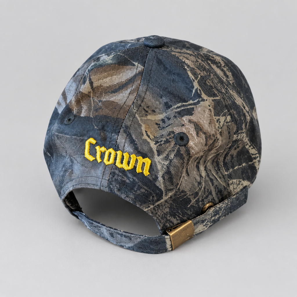 Crown x Miller One 6 Panel Strapback Cap Tree Camo
