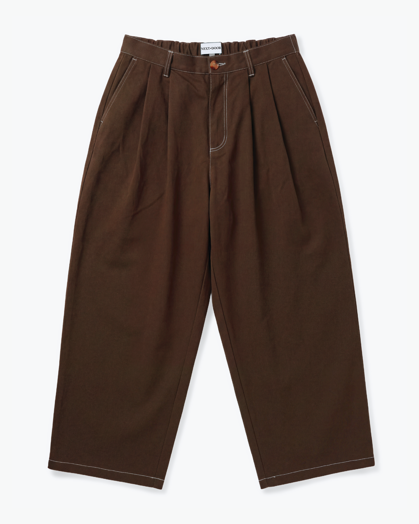 Next door Originals Sona Pleated Pants - Brown