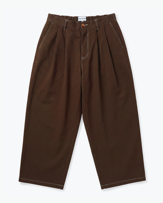 Next door Originals Sona Pleated Pants - Brown