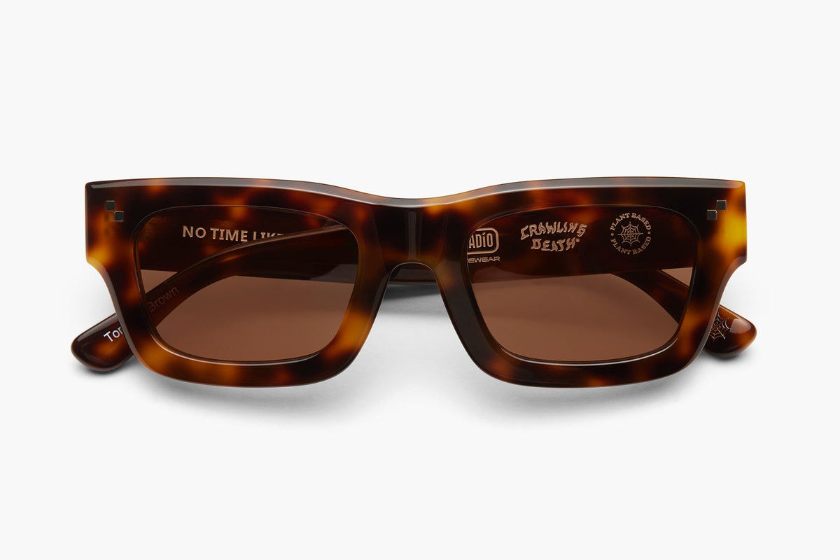 Radio Eyewear Crawling Death Sunglasses Tortoise Brown