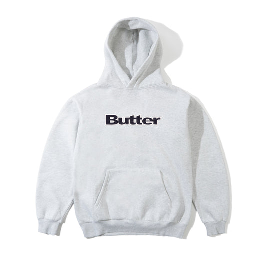 Butter Goods Ripstop Logo Applique Pullover Hoodie Ash