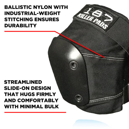 187 Killer Pads Slim Knee Pads Black