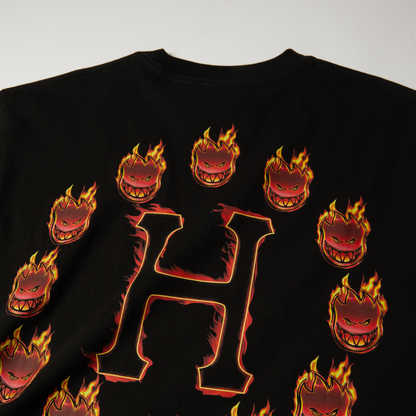 huf x Spitfire Flame Galaxies T-Shirt - Black