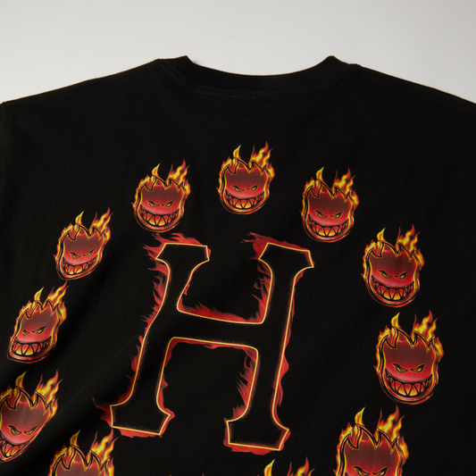 huf x Spitfire Flame Galaxies T-Shirt - Black