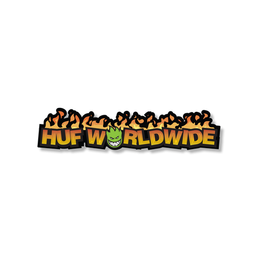 huf x Spitfire In Flames Sticker