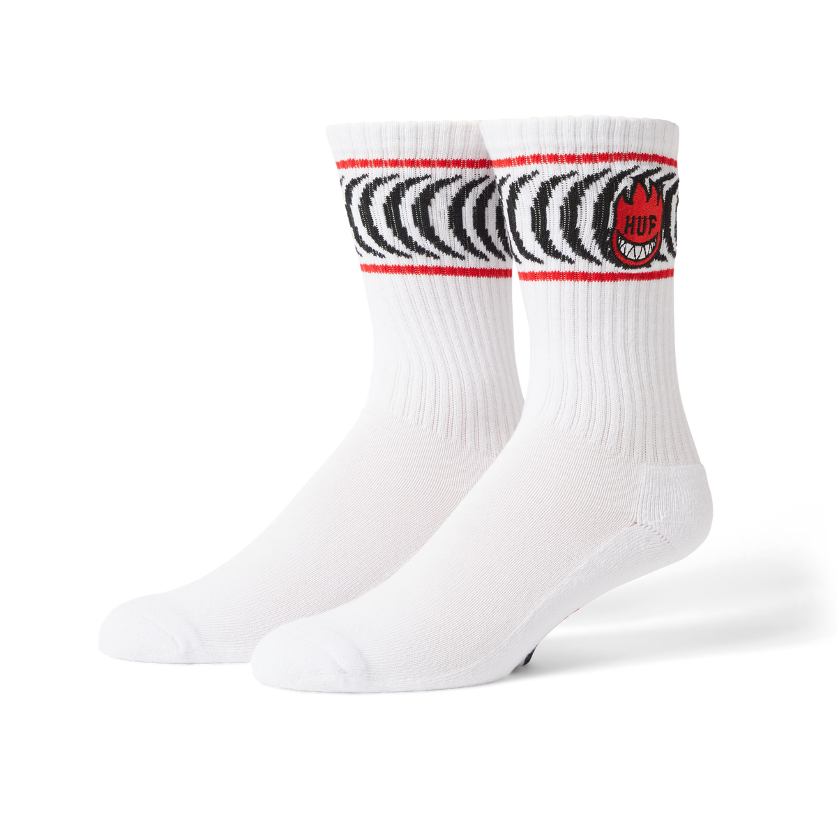 huf x Spitfire Spiral Socks - White