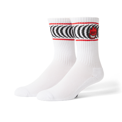 huf x Spitfire Spiral Socks - White
