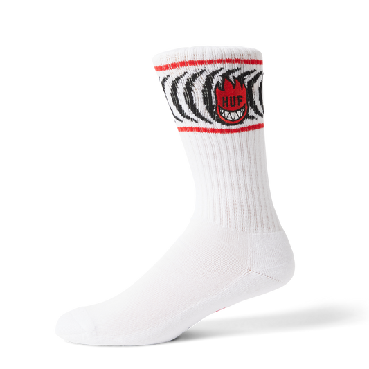 huf x Spitfire Spiral Socks - White