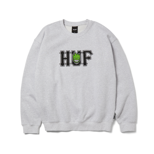 huf x Spitfire Union Crewneck Sweatshirt - Heather Grey