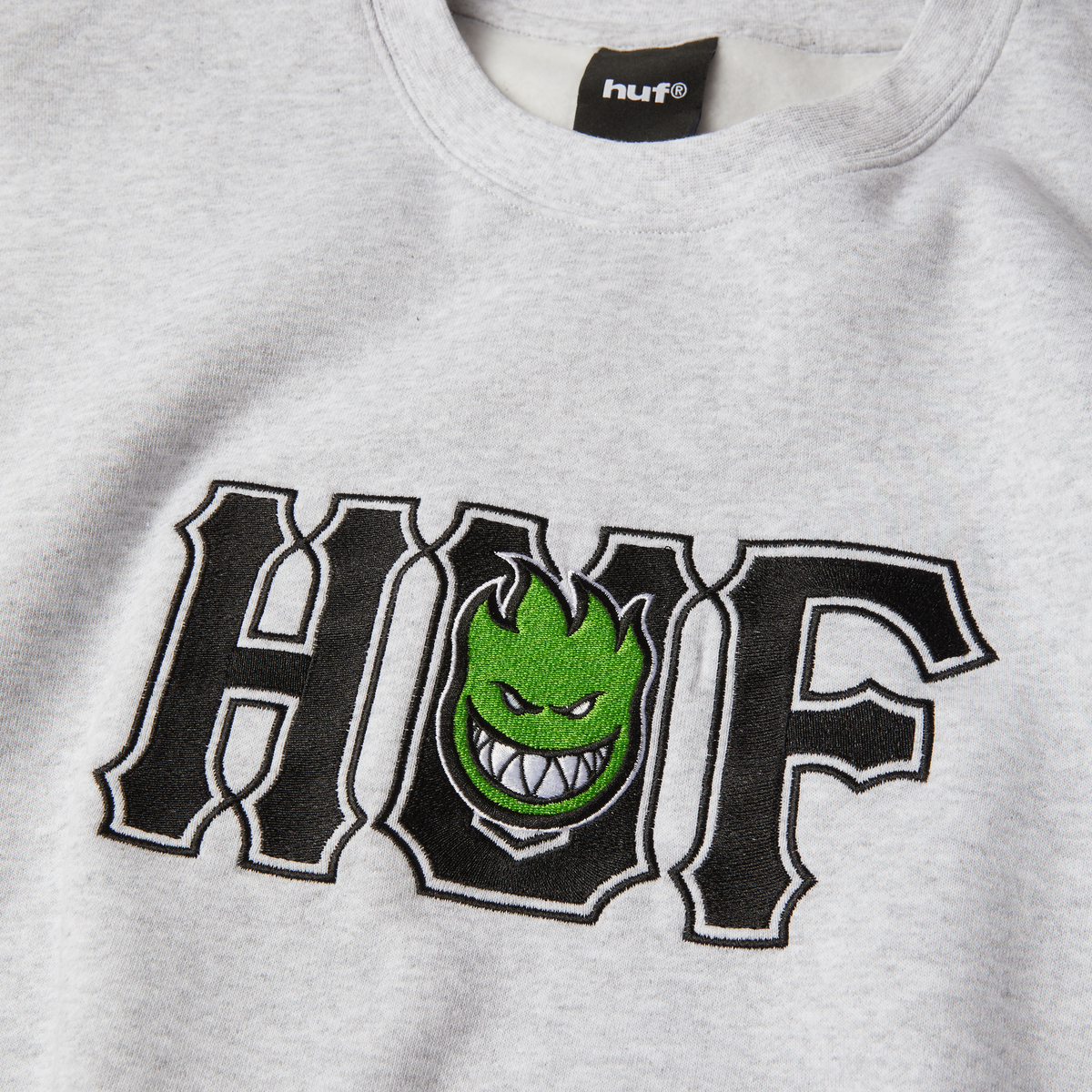 huf x Spitfire Union Crewneck Sweatshirt - Heather Grey