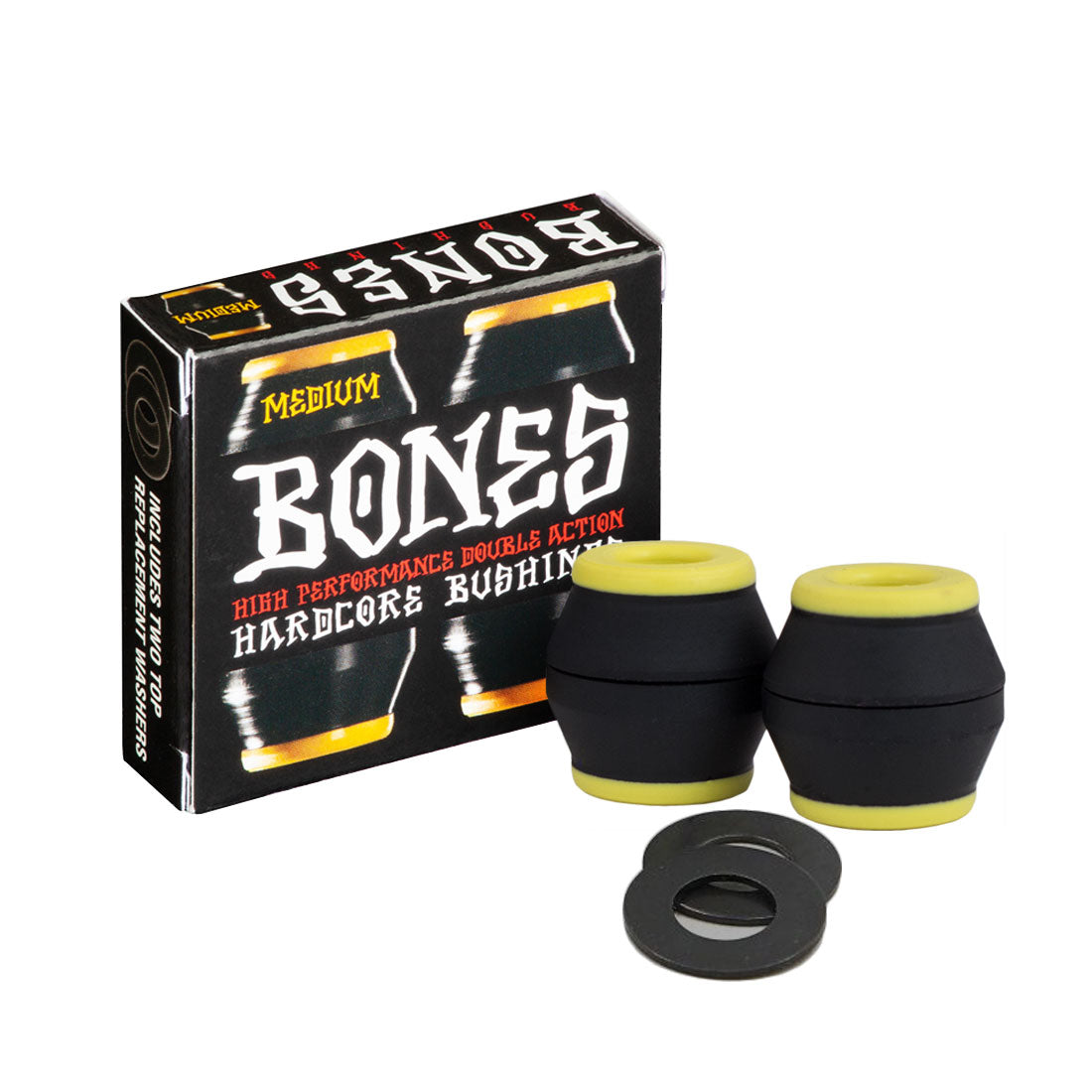 Bones Bushings Medium Black 91a Hardcore Cushions Skateboard Truck Rubbers