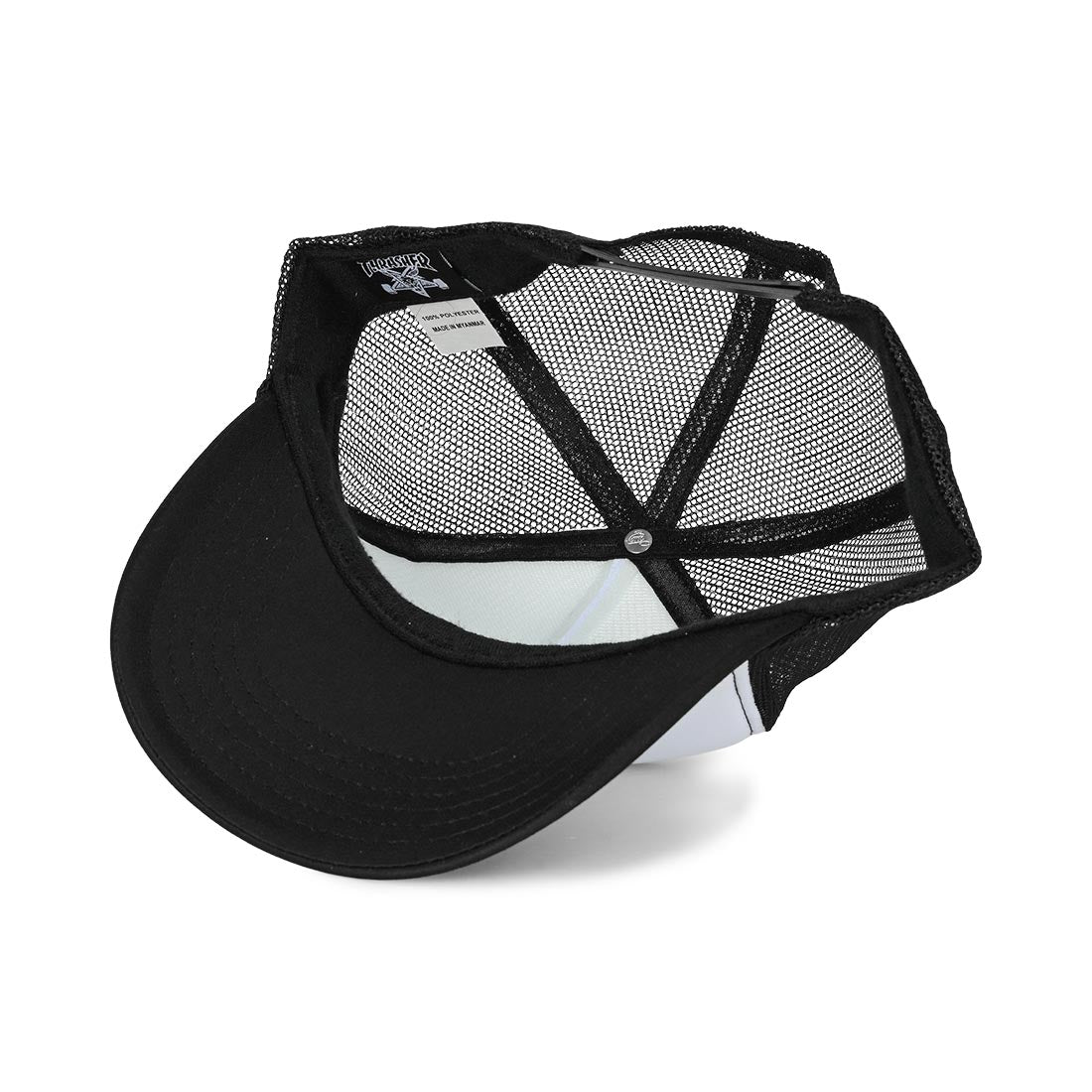 Thrasher x Spitfire Thrash & Burn Trucker Cap Black/White