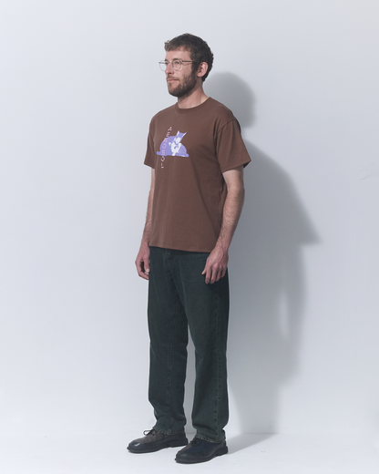 Aerosol Skateboards Tibbles Tee Brown