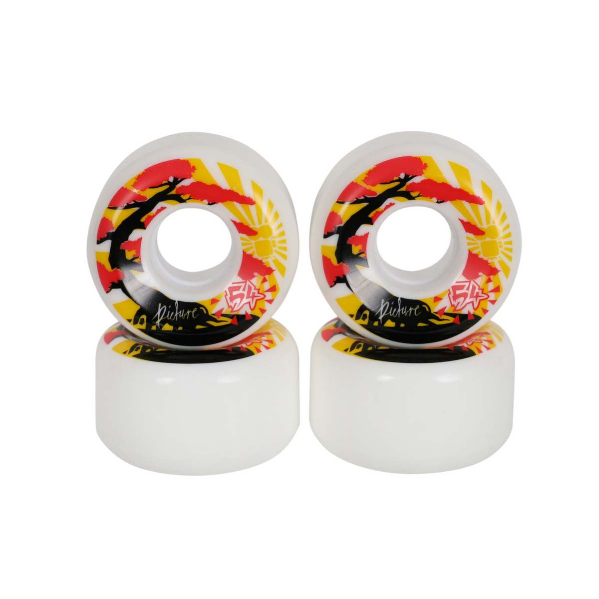 Picture Wheel Co Kushi 80A Soft Street 54mm Skateboard Wheels
