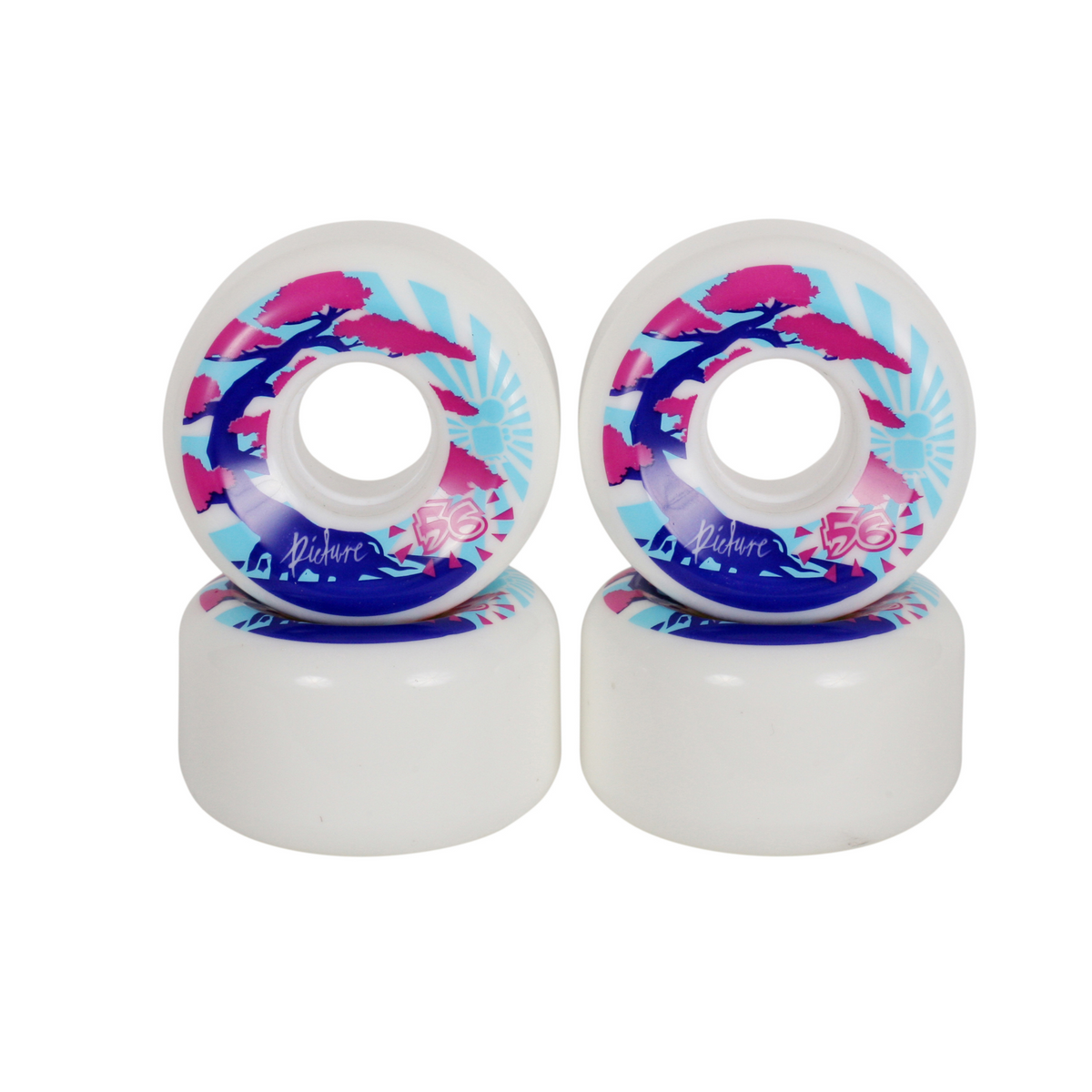 Picture Wheel Co Kushi 80A Soft Street 56mm Skateboard Wheels