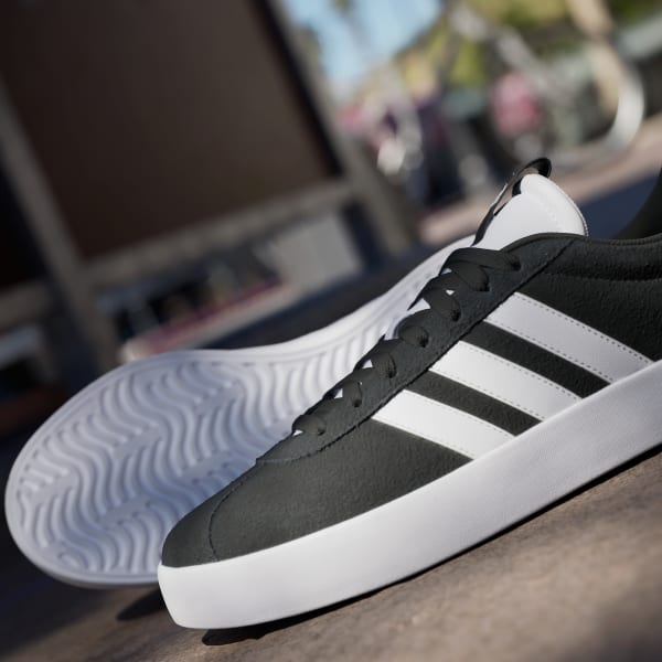 Adidas Shoes VL COURT 3.0 Black White Gold US Size Skate Sneakers