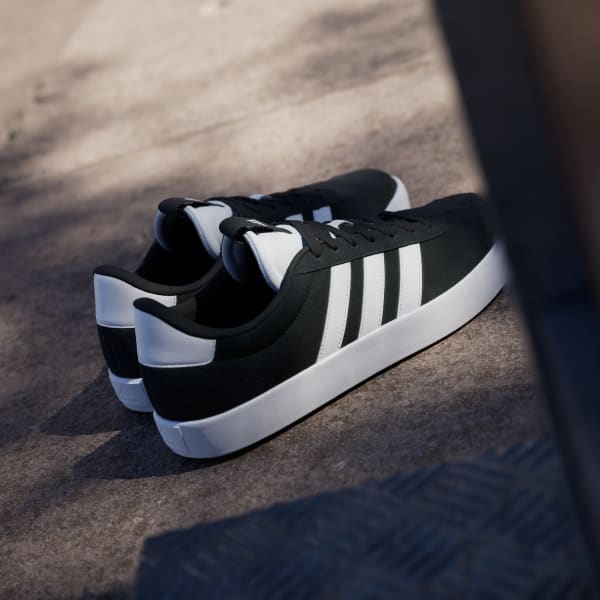 Adidas Shoes Vl Court 3 0 Black White Gold Us Size Skate Sneakers