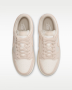 Nike Dunk Low Suede Shoes - Pearl White Pale Ivory Metallic Silver