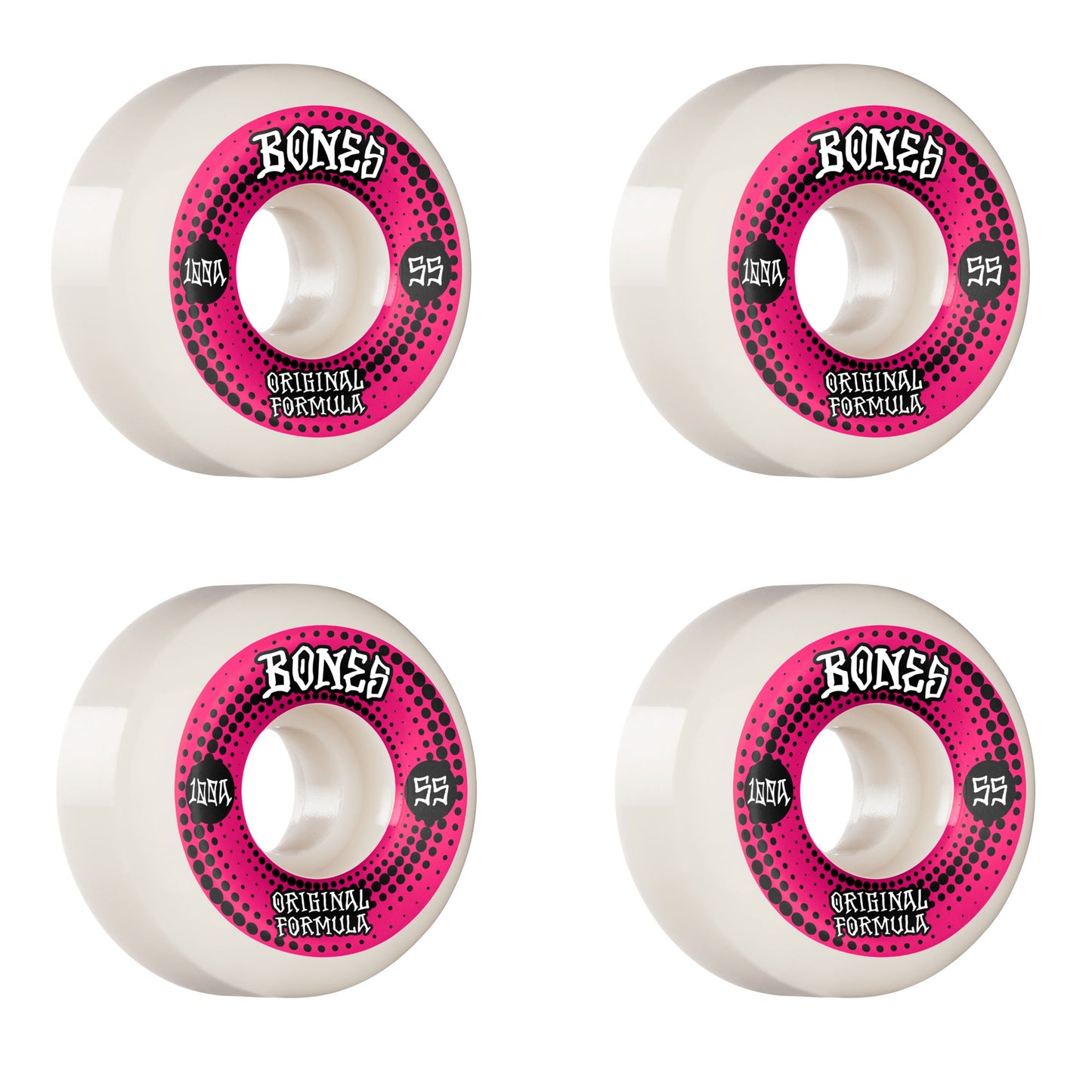 Bones Wheels OG 100's White 55mm Conical V5 Sidecut