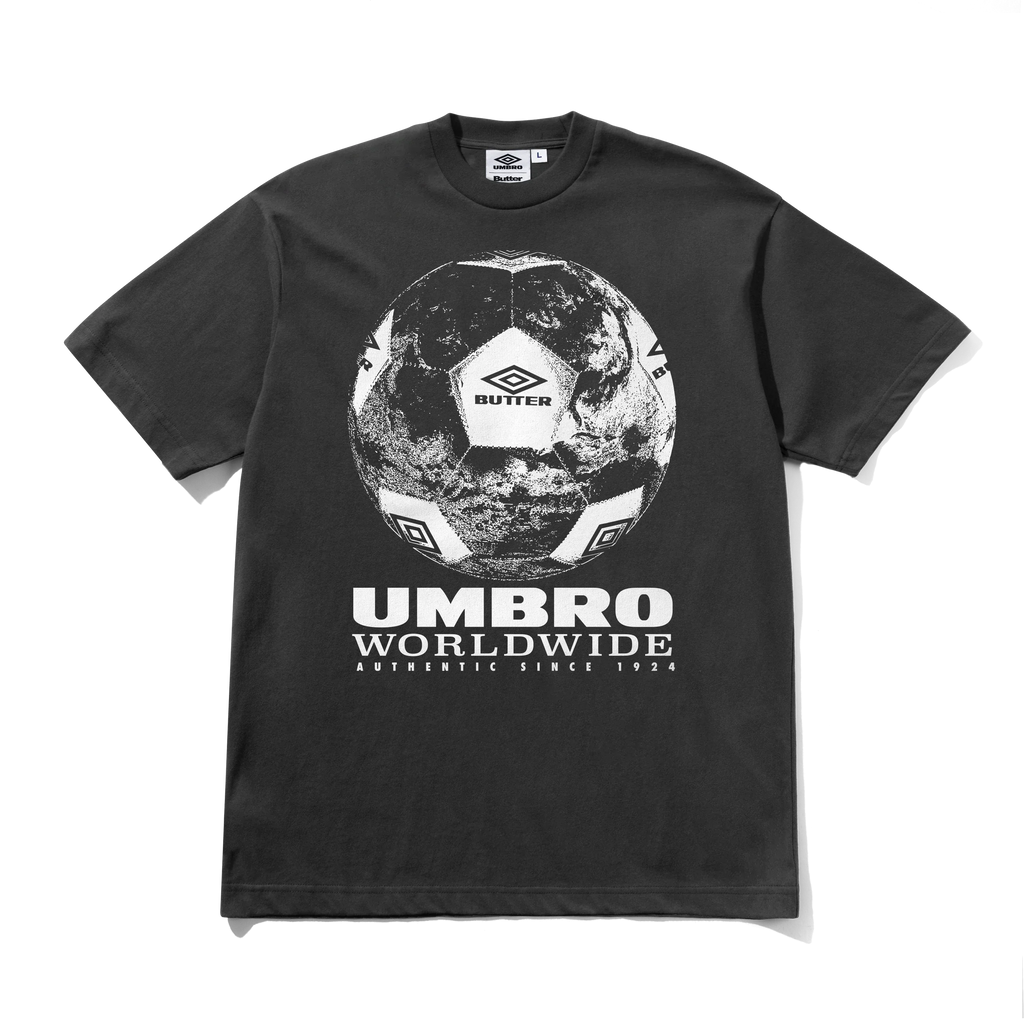 Butter Goods x Umbro World Game Tee Washed Black
