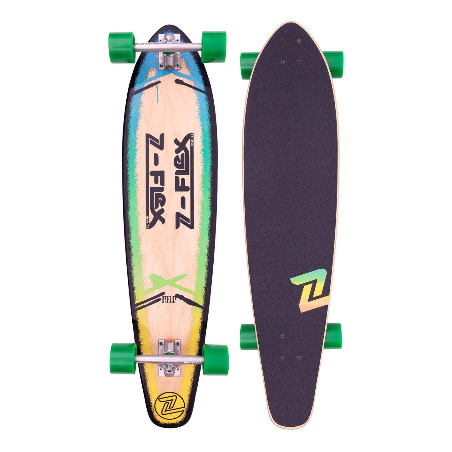 Z-Flex Skateboards P.O.P 39" Blue Fade