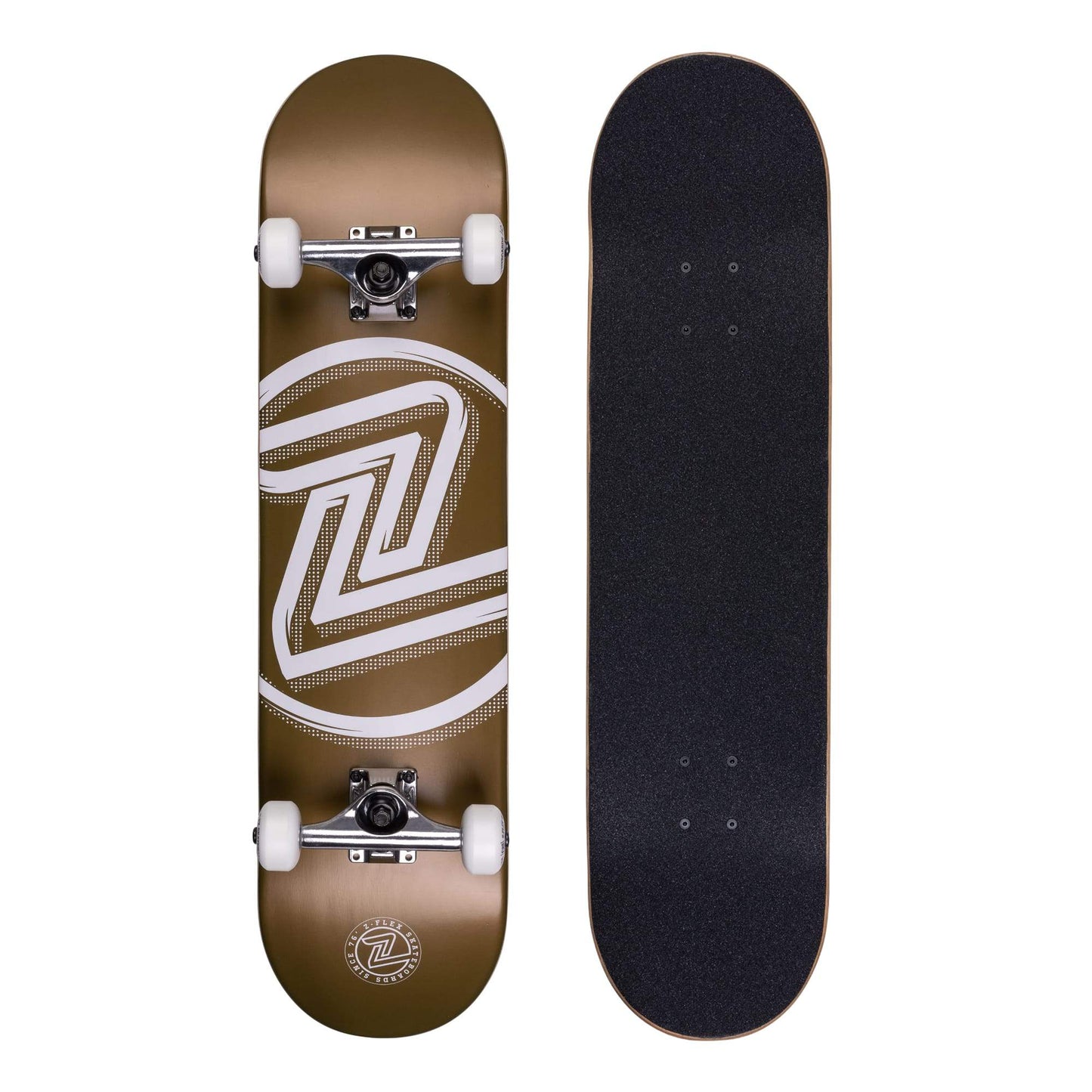 Z-Flex Skateboards Logo Gold 7.8