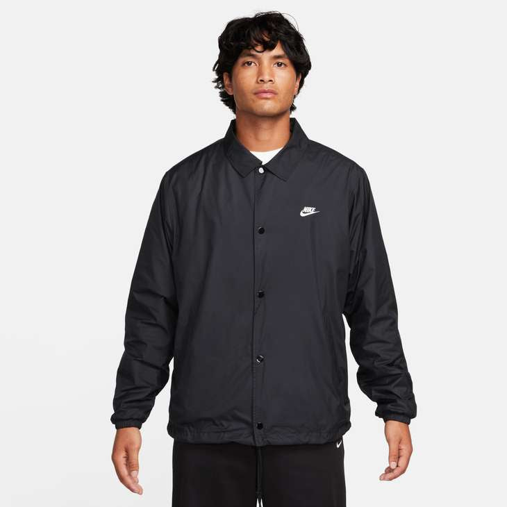 Nike SB Coach Jacket Club Coaches Black White Button Up