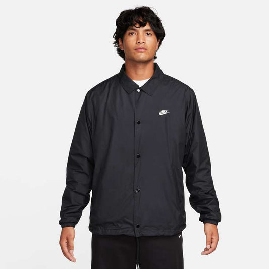 Nike SB Coach Jacket Club Coaches Black White Button Up