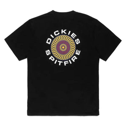 Spitfire x Dickies Tee Collab Black A865T Skateboard T-Shirt
