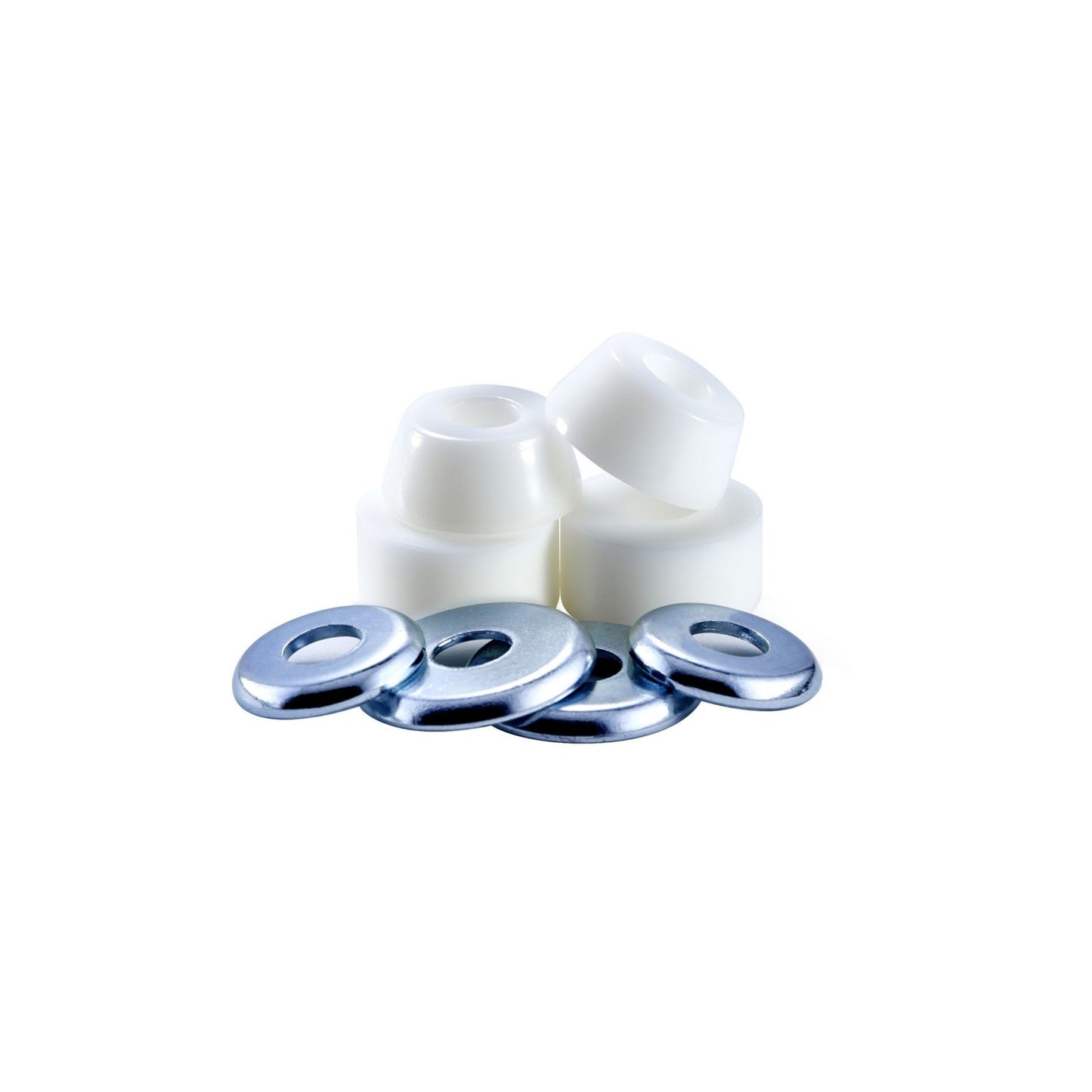 Ace Trucks Bushings 91a/86a Medium White Cylinder - Skateboard Rubbers Kit