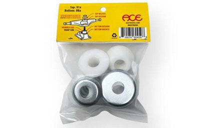 Ace Trucks Bushings 91a/86a Medium White Cylinder - Skateboard Rubbers Kit