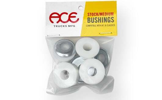 Ace Trucks Bushings 91a/86a Medium White Cylinder - Skateboard Rubbers Kit