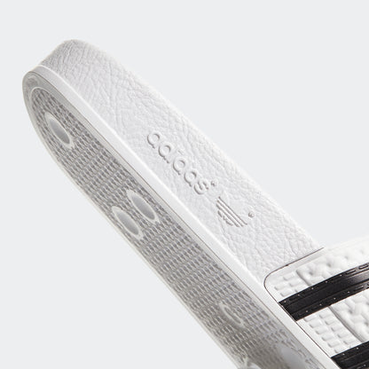 Adidas Originals Shoes Adilette Slides WHITE Black White Slip On Sandals Unisex