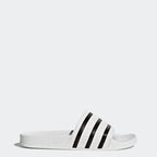 Adidas Originals Shoes Adilette Slides White Black White Slip On Sandals Unisex