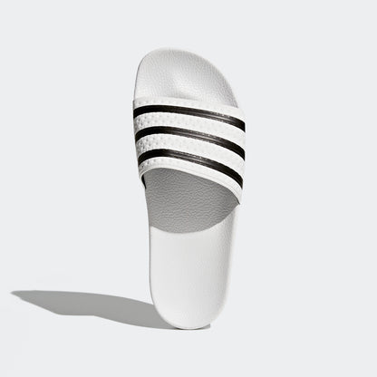 Adidas Originals Shoes Adilette Slides WHITE Black White Slip On Sandals Unisex