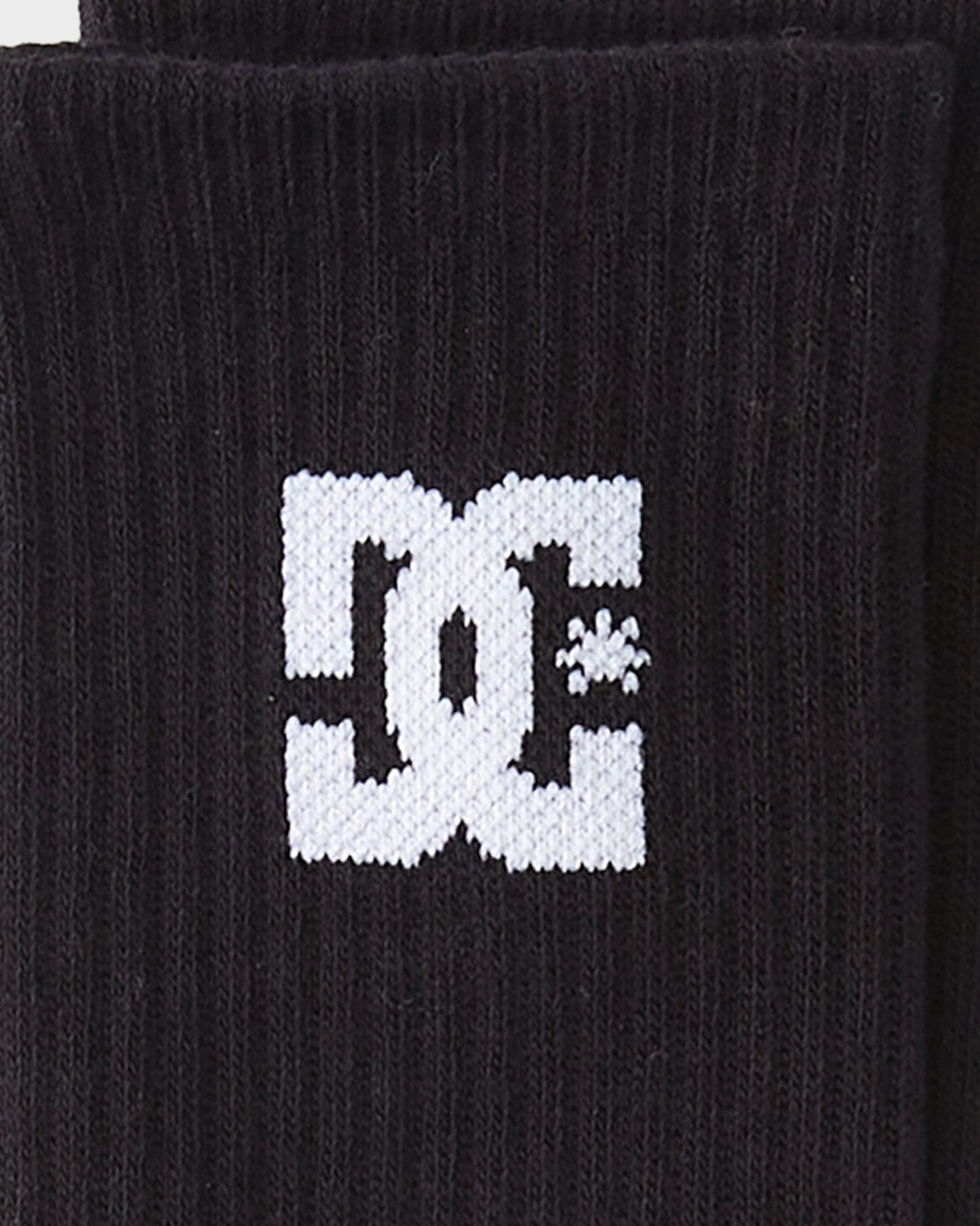 DC Shoes Socks 3 Pack Crew Black Size 7-11 Skateboard Sox