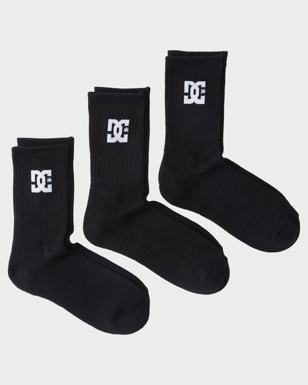Dc Shoes Socks 5 Pack Black Crew Size 8 11 Skateboard Sox