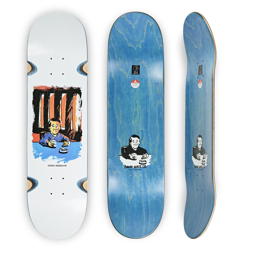 Polar Skateboard Deck Aaron Herrington Chain Smoker V2 Wheel Wells 8 25