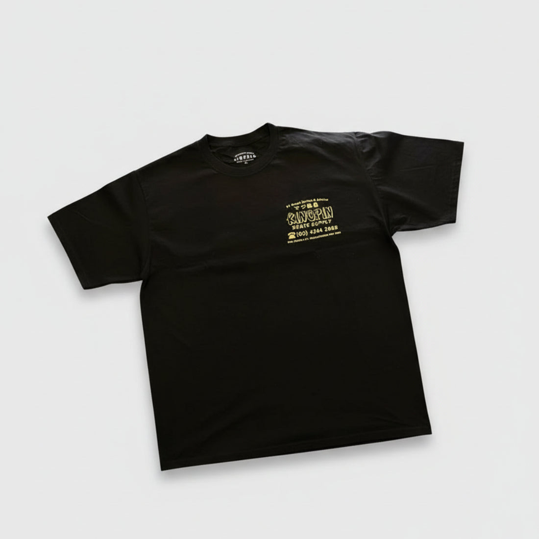 Kingpin Skate Supply Tee Fortune Black New Skateboard T-Shirt
