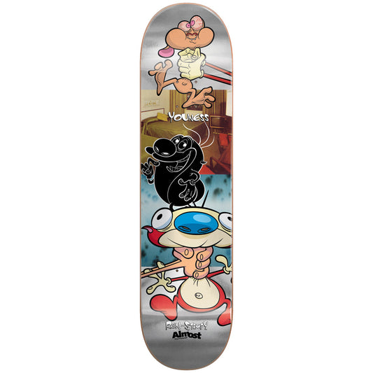 Full Set Of Almost Skateboards Ren Stimpy Foil Series 4 Limited Edition Decks