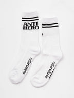 Anti Hero Socks Black Hero If Found White Black Size 7 11 Crew Skateboard Sox