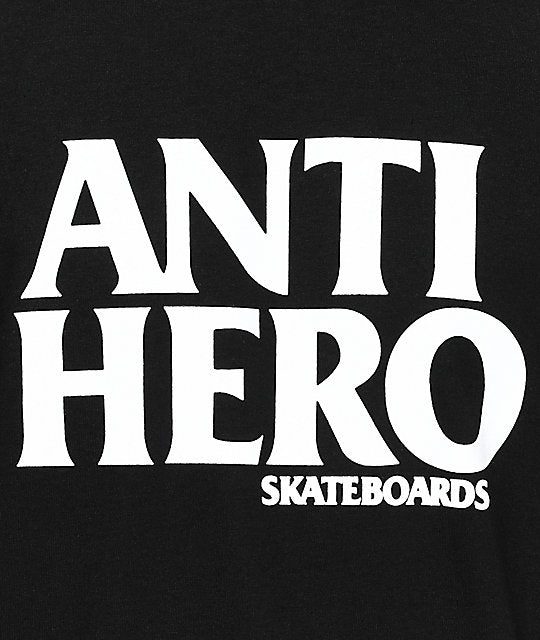 Anti Hero Tee Black Hero Black White New Skateboard T Shirt