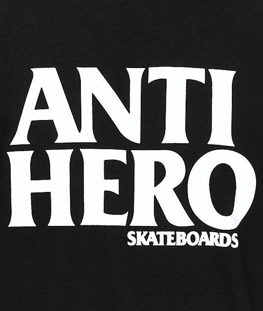 Anti Hero Tee Black Hero Black White New Skateboard T Shirt